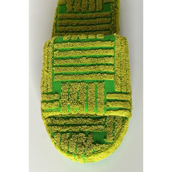 NIB $600 Bottega Veneta Intrecciato Resort Sponge Slipper Green 11 US 660245 main image 8